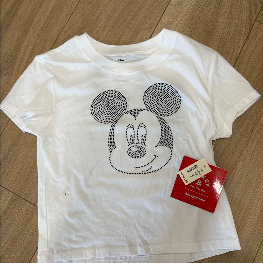 Aeropostale Kids White Mickey Mouse Tee